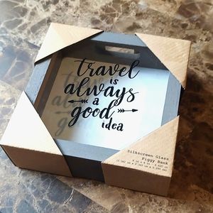 Wooden shadow box piggy bank